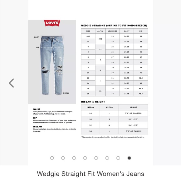 LEVIS PREMIUM Wedgie Straight Fit Women's Jeans SIZE 24 - Picture 6 of 7